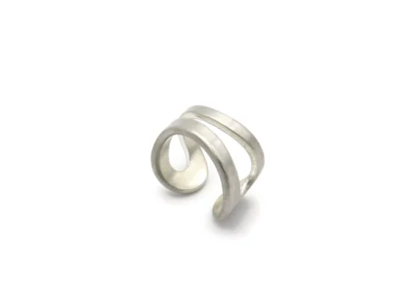 Adjustable Satin Silver Ring
