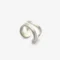 Adjustable Satin Silver Ring - Aqua