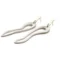 Organic Satin Silver Link Earrings
