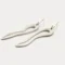 Organic Satin Silver Link Earrings – Aqua