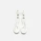 Organic Satin Silver Drop Earrings – Aqua