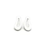 Large Organic Satin Silver Stud Earrings
