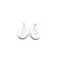 Large Organic Satin Silver Stud Earrings