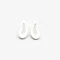 Large Organic Satin Silver Stud Earrings – Aqua