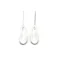 Organic Satin Silver Dangle Earrings