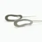 Organic Satin Silver Dangle Earrings - Aqua