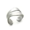 Wide Organic Satin Silver Cuff