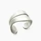 Wide Organic Satin Silver Cuff – Aqua