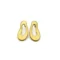 Large Organic Satin Gold Stud Earrings