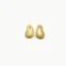 Organic Satin Gold Stud Earrings – Aqua