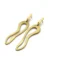 Organic Satin Gold Link Earrings