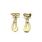 Organic Satin Gold Drop Stud Earrings
