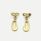 Organic Satin Gold Drop Stud Earrings - Aqua