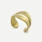 Wide Organic Satin Gold Cuff - Aqua
