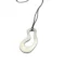 Large Organic Satin Silver Pendant