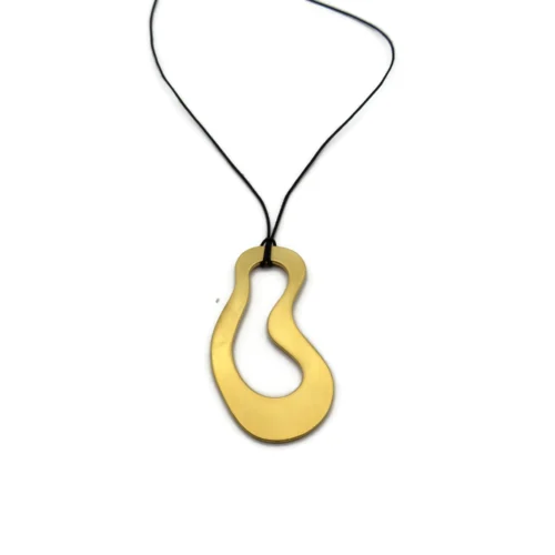 Large Organic Gold Pendant