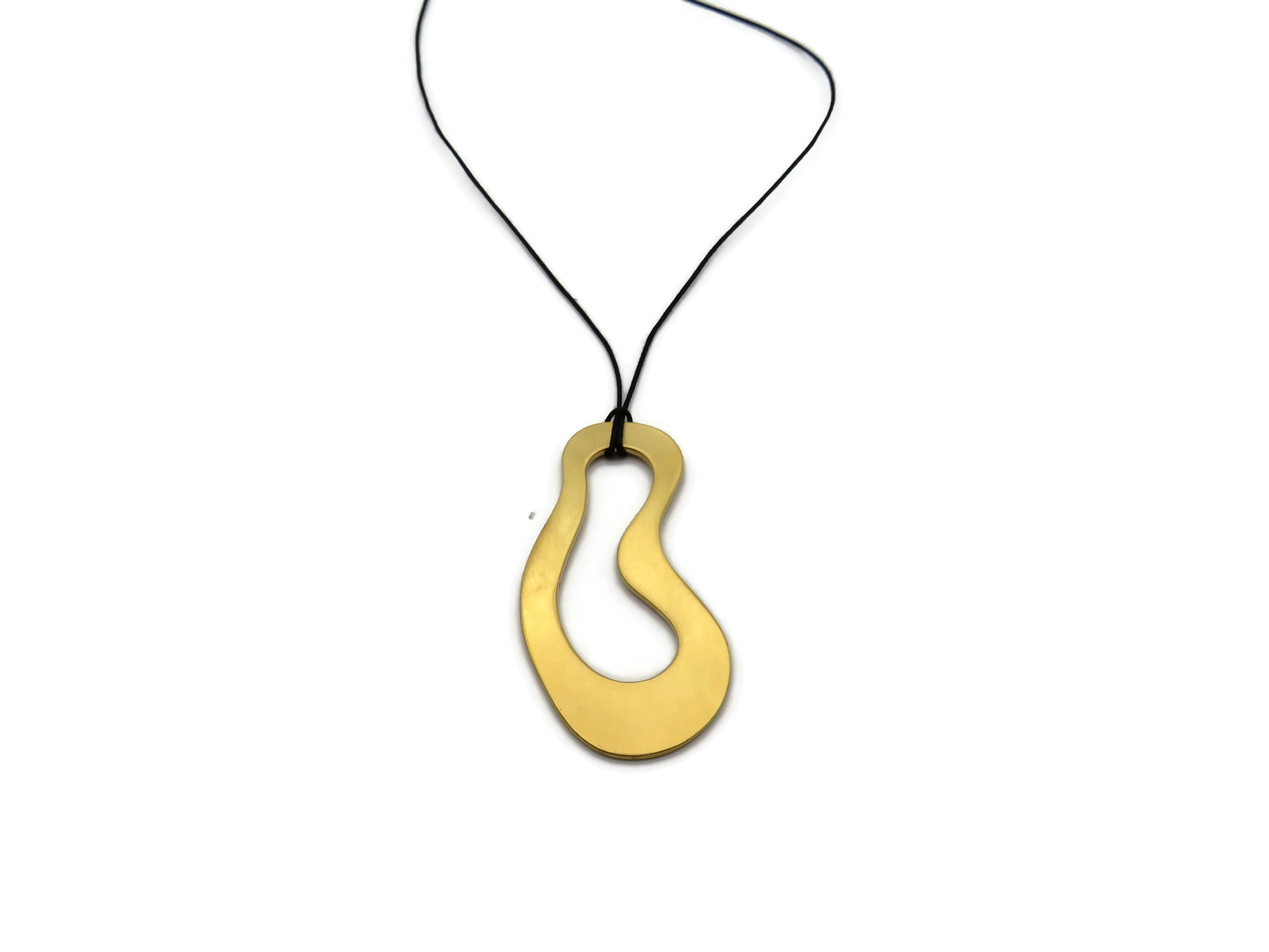 Large Organic Gold Pendant