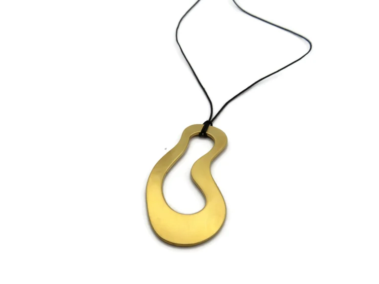 Large Organic Gold Pendant