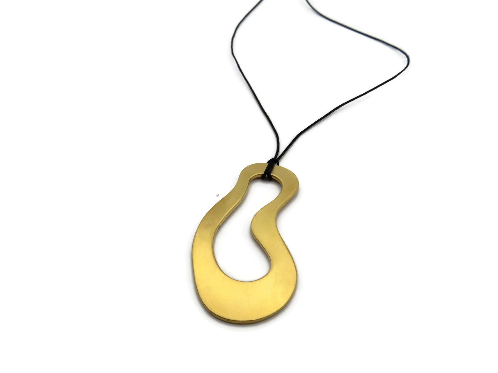 Large Organic Gold Pendant