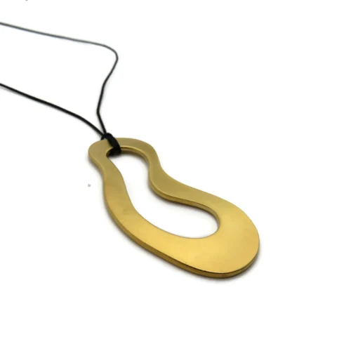 Large Organic Gold Pendant