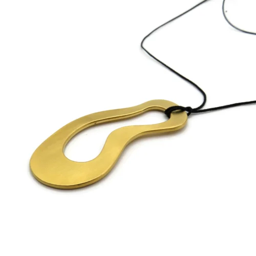 Large Organic Gold Pendant