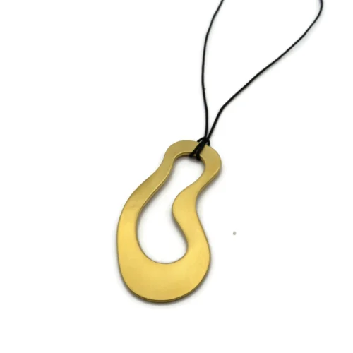 Large Organic Gold Pendant