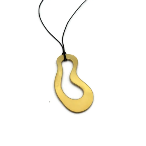 Large Organic Gold Pendant