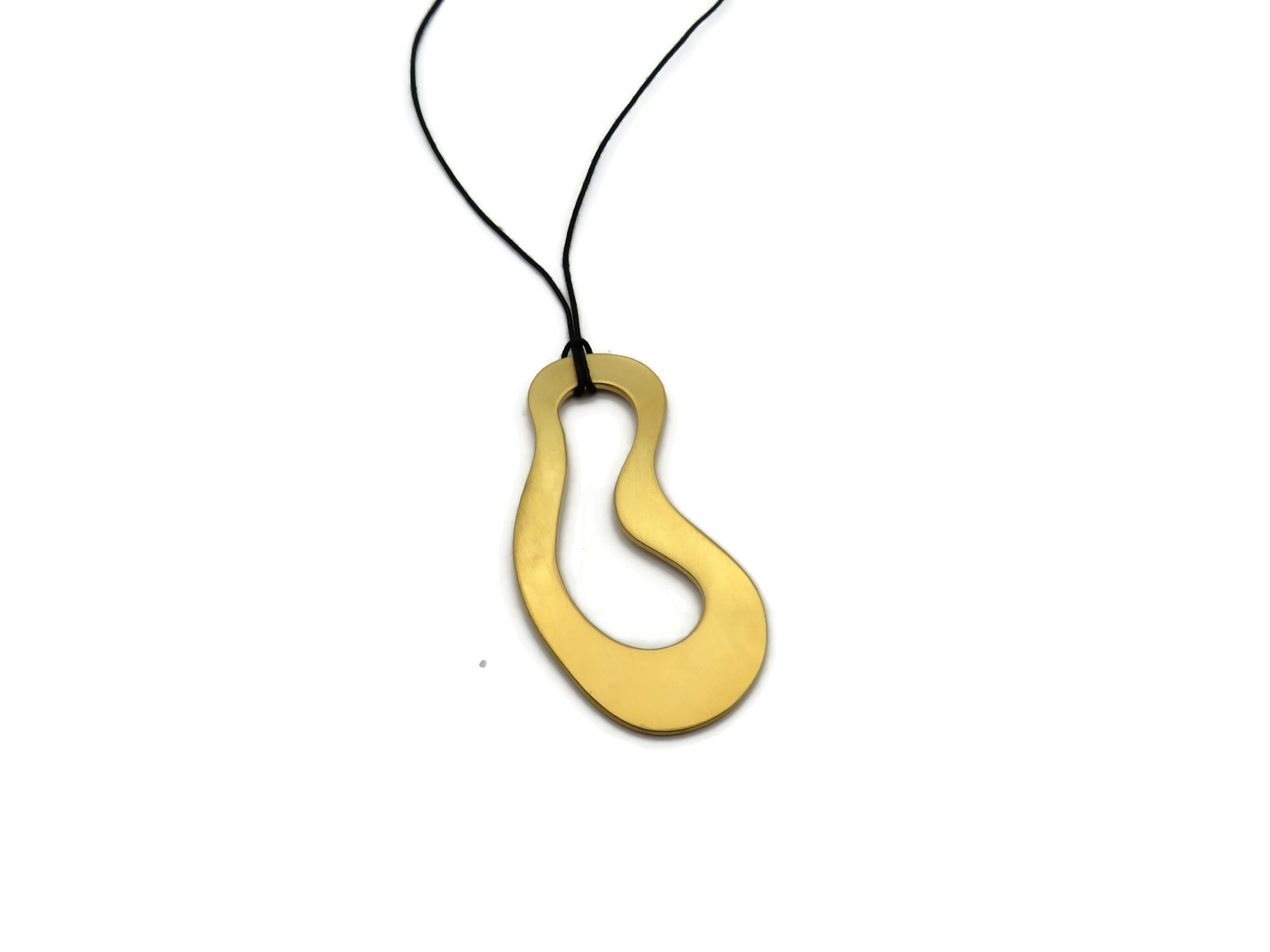 Large Organic Gold Pendant