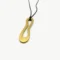 Organic Satin Gold Pendant – Aqua