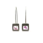Pink Petal Resin Drop Earrings