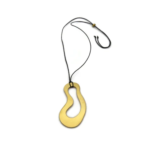 Large Organic Gold Pendant