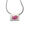 Real Flower Enamel Oxidized Silver Pendant