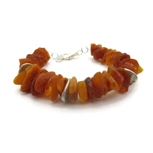 Raw Amber Bead Bracelet