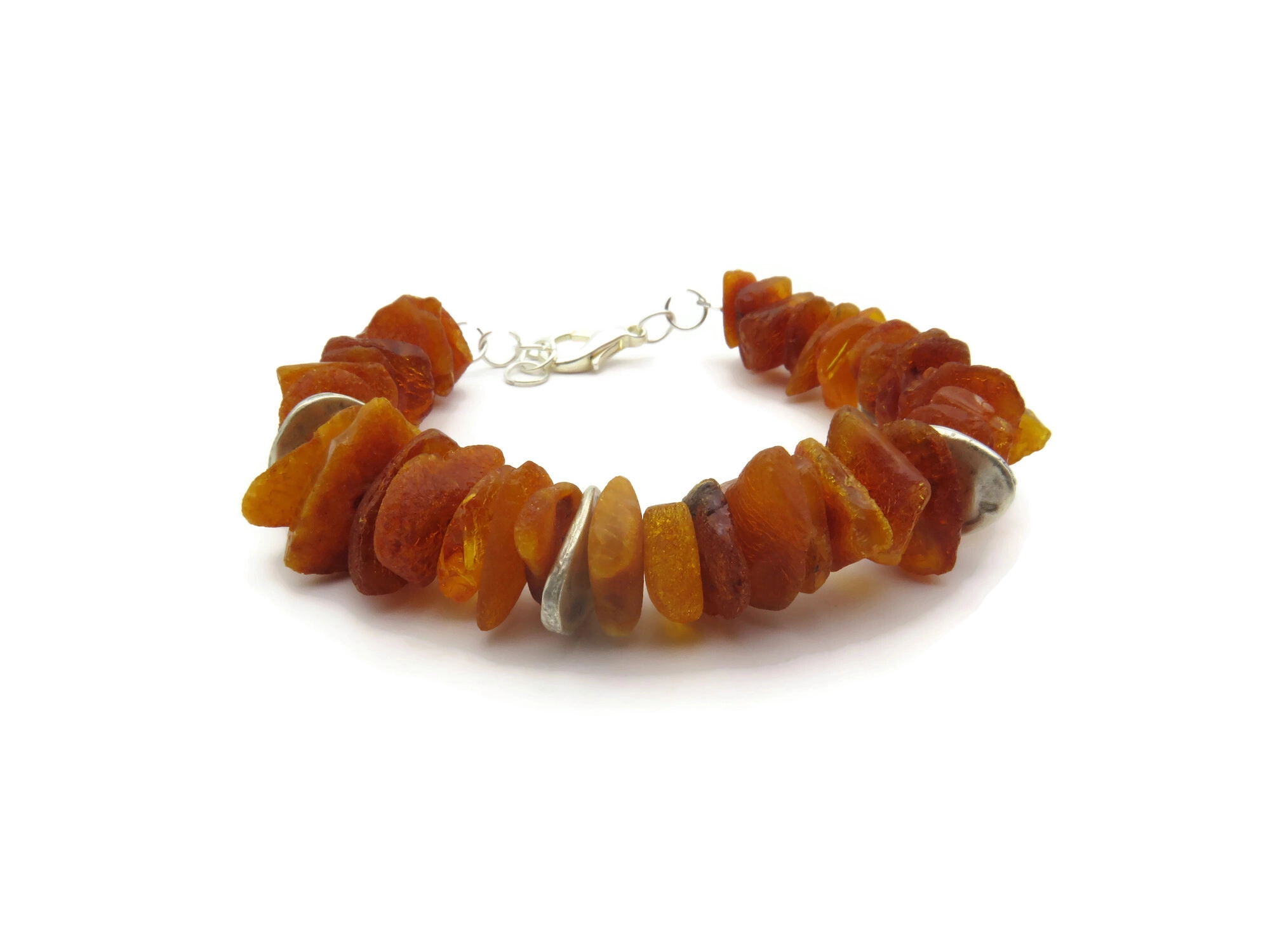 Raw Amber Bead Bracelet