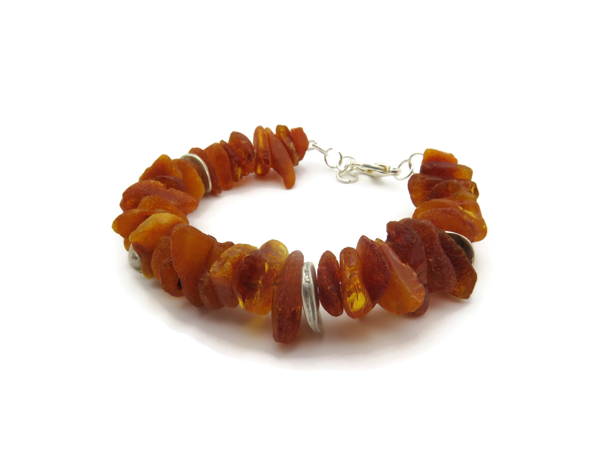 Raw Amber Bead Bracelet