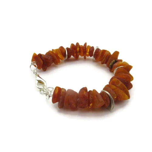 Raw Amber Bead Bracelet