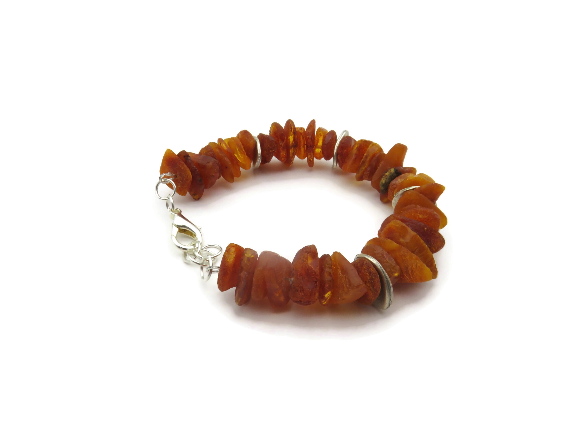 Raw Amber Bead Bracelet
