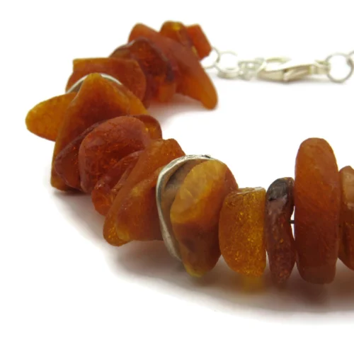 Raw Amber Bead Bracelet