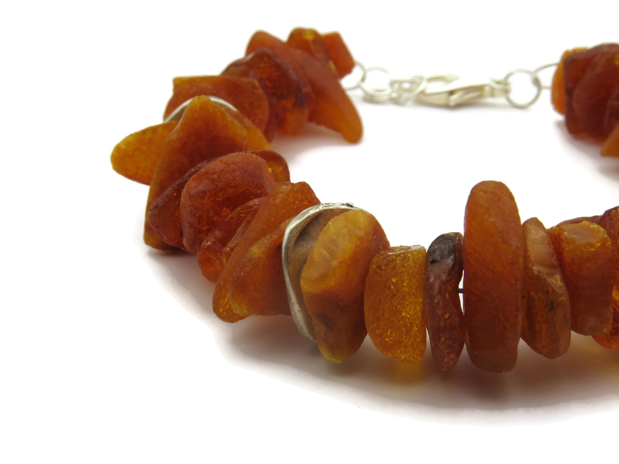 Raw Amber Bead Bracelet