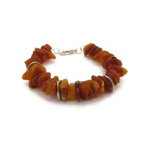 Raw Amber Bead Bracelet