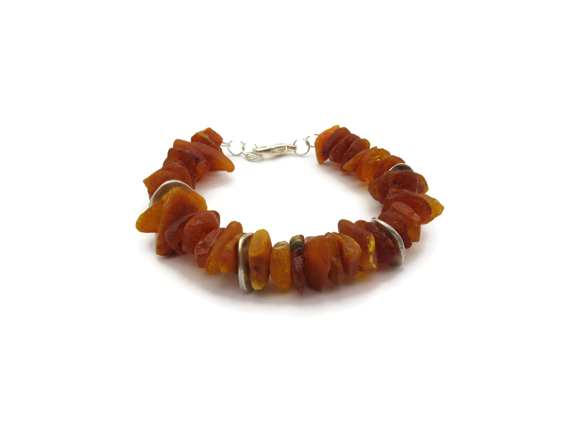 Raw Amber Bead Bracelet
