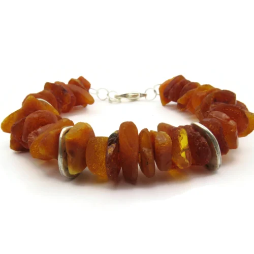 Raw Amber Bead Bracelet