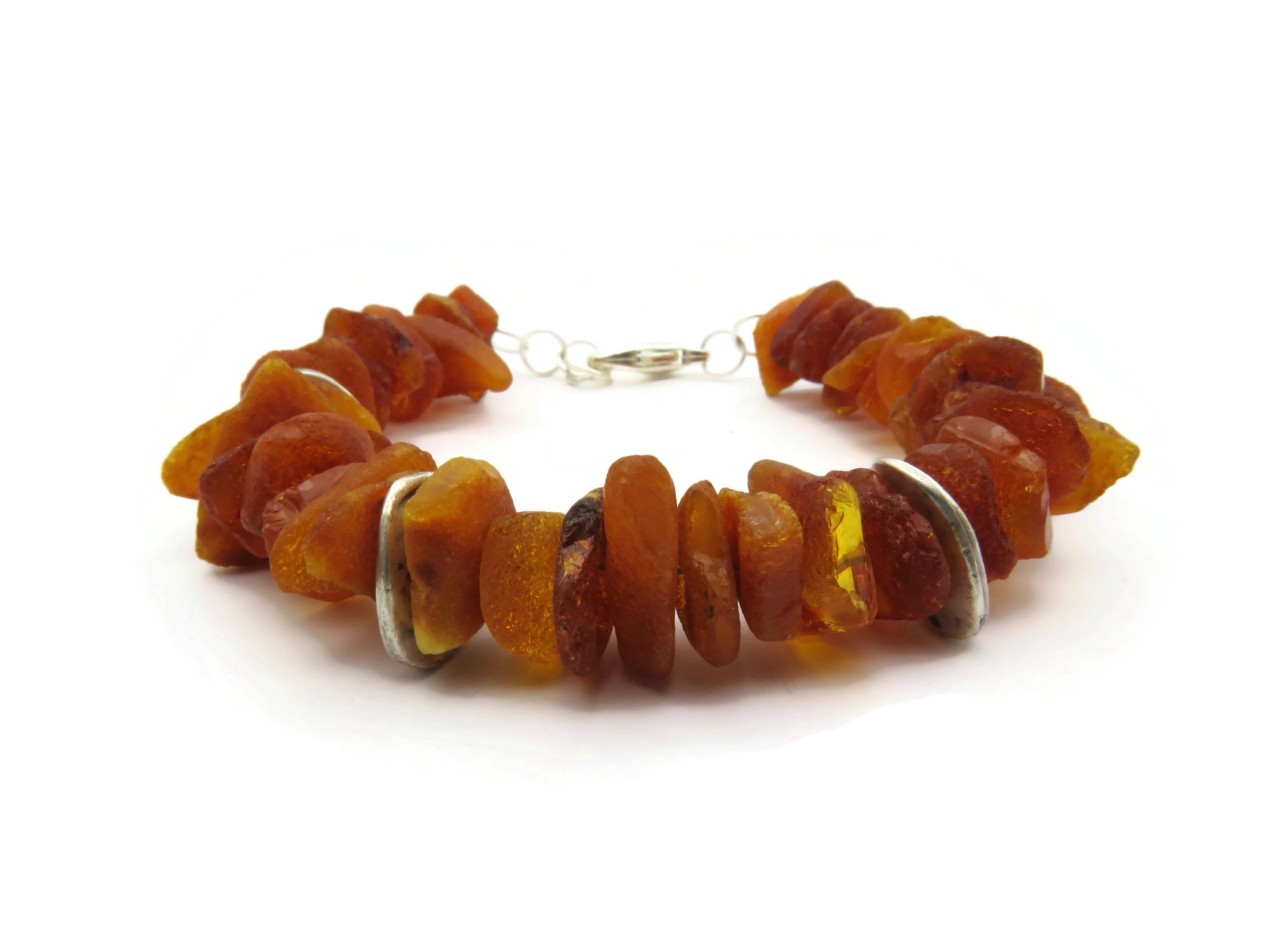 Raw Amber Bead Bracelet