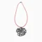 Oxidized Silver Necklace with Red Miyuki Beads