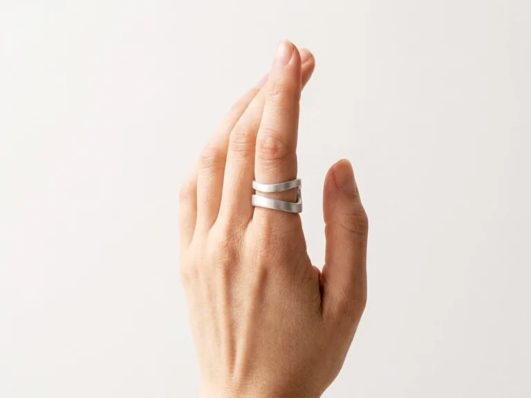 Adjustable Satin Silver Ring