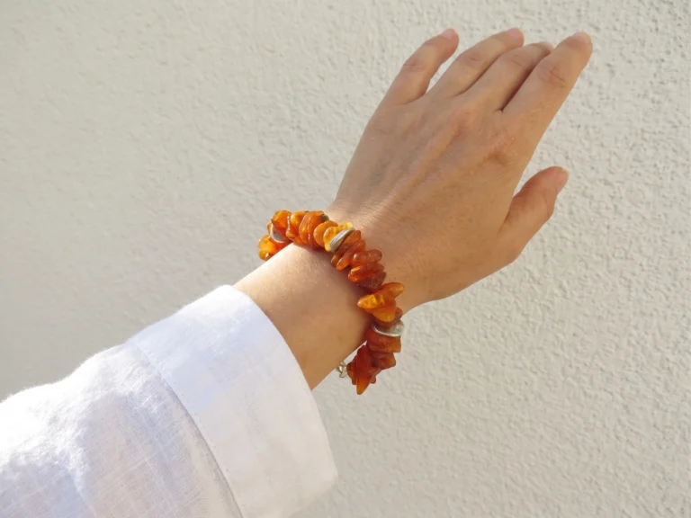 Raw Amber Bead Bracelet
