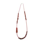 Long Carnelian Necklace with Red Jasper