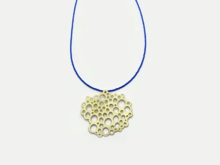 Brass Necklace with Blue Miyuki