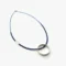 Faceted Lapis Lazuli Necklace with Silver Circle Pendant
