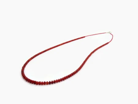 Long Carnelian Necklace with Red Miyuki Beads